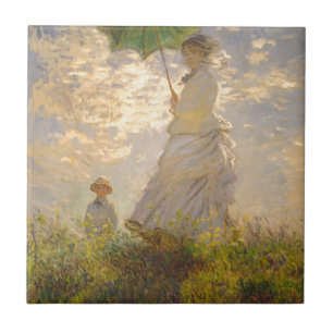 Carreau En Céramique Parapluie de //de promenade de La de Claude Monet