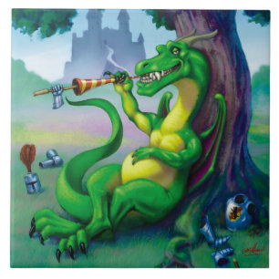 Carreau En Céramique Parfois le Dragon gagne