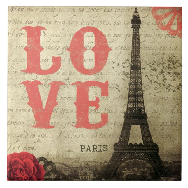 Carreau En Céramique Paris vintage (Devant)