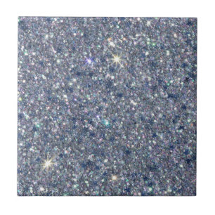 Carreau En Céramique parties scintillant brillant argent brillant arriè