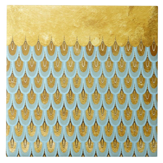 Carreau En Céramique Parties scintillant Turquoise bleu brillant Balanc (Devant)