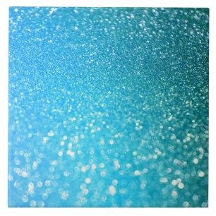 Carreau En Céramique Parties scintillantes bleues d'été de plage d'Aqua
