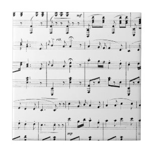 Carreau En Céramique Partition de musique blanche