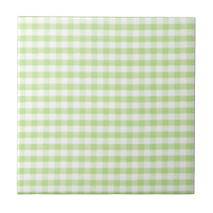 Carreau En Céramique Pastel Green En vichy motif