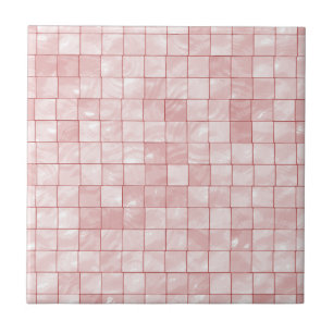 Carreau En Céramique Pastel varié, motif rose Girly de tuile