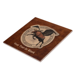 Carreau En Céramique Patch Flying Moose Aviation