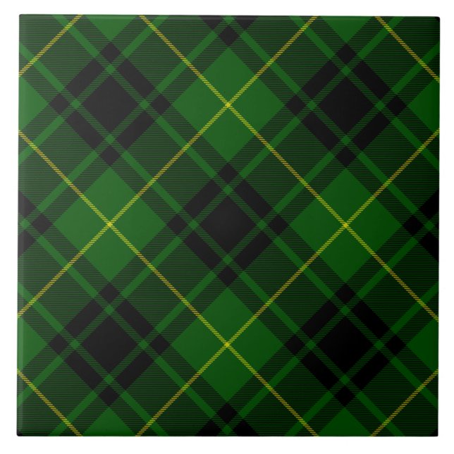 Carreau En Céramique Pâte verte de tartan MacArthur (Devant)