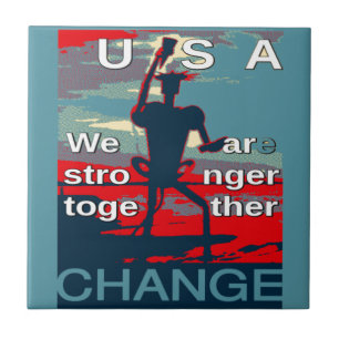 Carreau En Céramique Patriotic USA Hope Graphisme Art Design