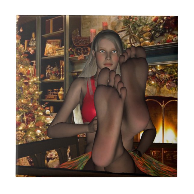 Carreau En Céramique Pause Noël (Devant)