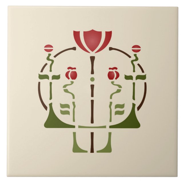 Carreau En Céramique "Pavot " adoptif de Hélène (Devant)