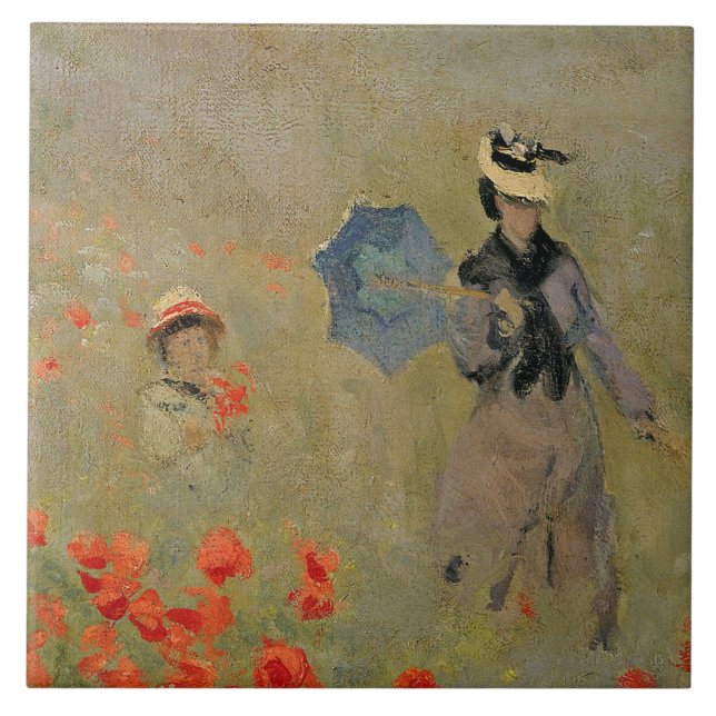 Carreau En Céramique Pavots sauvages de Claude Monet |, près (Devant)