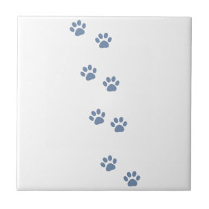 Carreau En Céramique pawprints de chat de chien d'animaux familiers