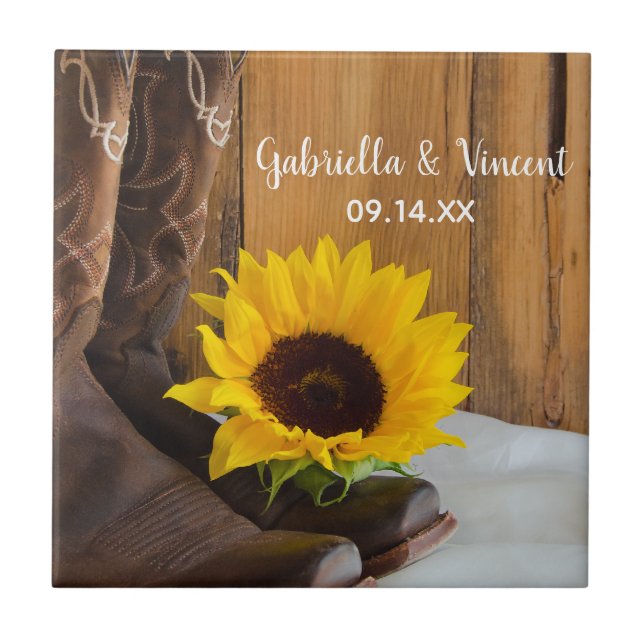 Carreau En Céramique Pays Sunflower Mariage Ouest (Devant)