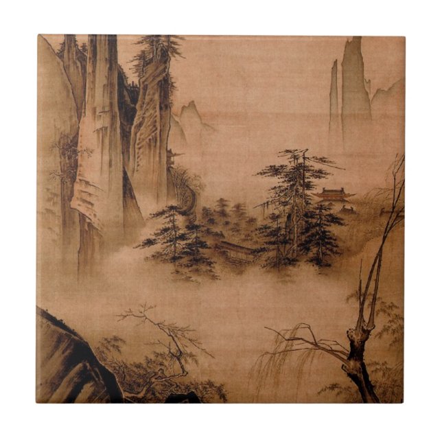 Carreau En Céramique Paysage chinois - yuan de mA (Devant)