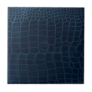 Carreau En Céramique peau bleue d'alligator