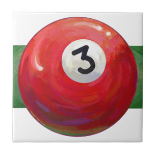 Carreau En Céramique Peint 3 Motif de billard