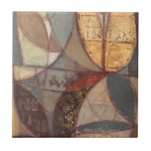 Carreau En Céramique Peinture abstraite de feuille florale par le
