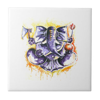 Carreau En Céramique Peinture abstraite faite main de seigneur Ganesha