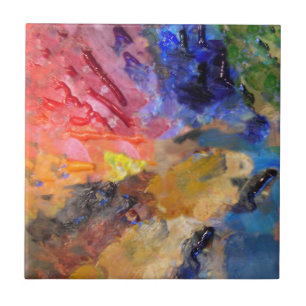 Carreau En Céramique Peinture colorée de la palette du peintre