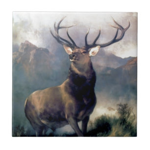 Carreau En Céramique Peinture d'animal sauvage d'élans