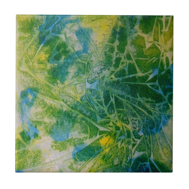 Carreau En Céramique Peinture d'aquarelle papillon Abstraite (Devant)