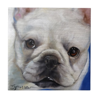 Carreau En Céramique Peinture d'art de frenchie de bouledogue français