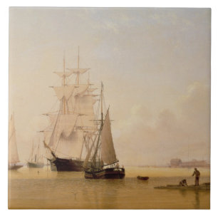 Carreau En Céramique Peinture de bateau (huile sur la toile) 2
