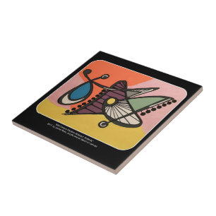 Carreau En Céramique Peinture de papillon de mod de la moitié du sièc