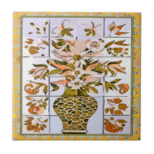 Carreau En Céramique Peinture murale de tuile de vase à fleur de regard