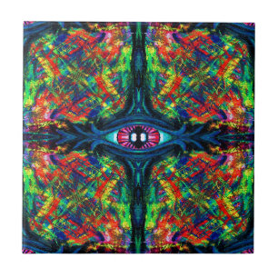 Carreau En Céramique Peinture tordue et trompeuse