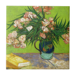 Carreau En Céramique Peinture vintage de Van Gogh Fleurs en fleurs Vign