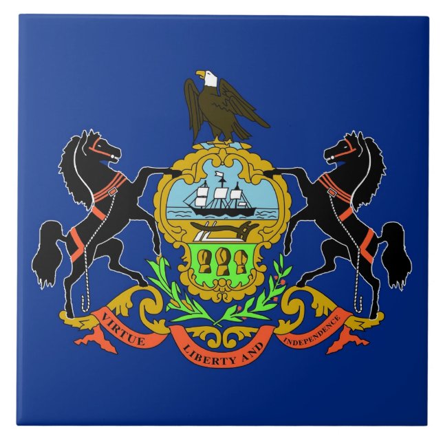 Carreau En Céramique Pennsylvanie State Flag Tile (Devant)