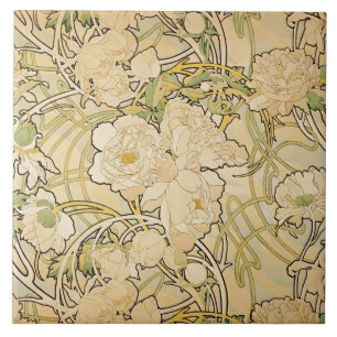 Carreau En Céramique Peonies jaunes