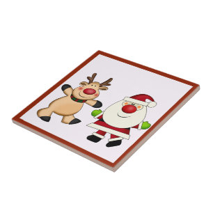 Carreau En Céramique Père Noël et vacances de Noël de renne