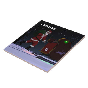 Carreau En Céramique Père Noël - Je crois