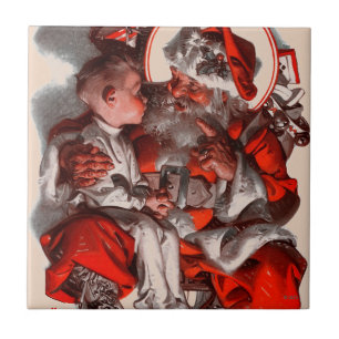Carreau En Céramique Père Noël Lap