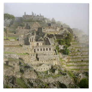 Carreau En Céramique Pérou, Machu Picchu. L'ancienne citadelle de Mach