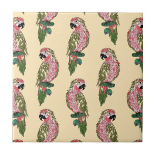Carreau En Céramique Perroquets de style de Zentangle