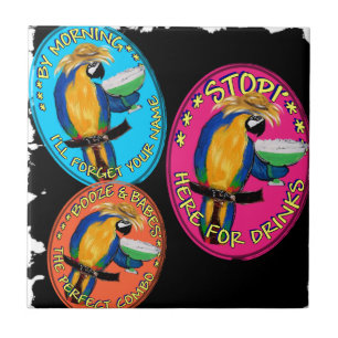 CARREAU EN CÉRAMIQUE PERROQUETS SOÛLS