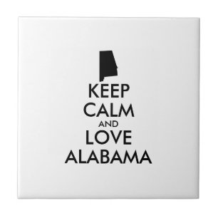 Carreau En Céramique Personnalisable KEEP CALM et LOVE ALABAMA