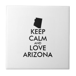 Carreau En Céramique Personnalisable KEEP CALM et LOVE ARIZONA