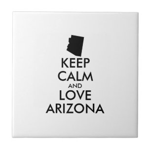 Carreau En Céramique Personnalisable KEEP CALM et LOVE ARIZONA