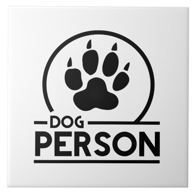 Carreau En Céramique Personne de chien (Devant)