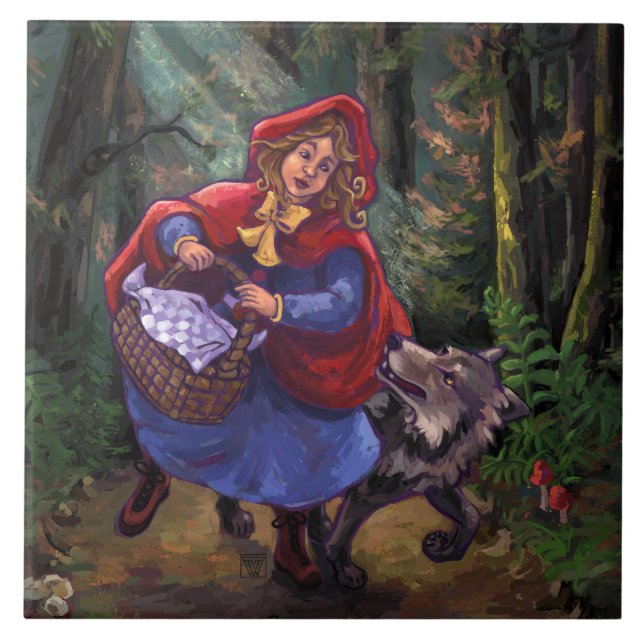 Carreau En Céramique Petit Chaperon Rouge (Devant)