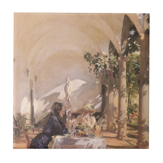 Carreau En Céramique Petit déjeuner dans la Loggia par John Singer Sarg (Devant)