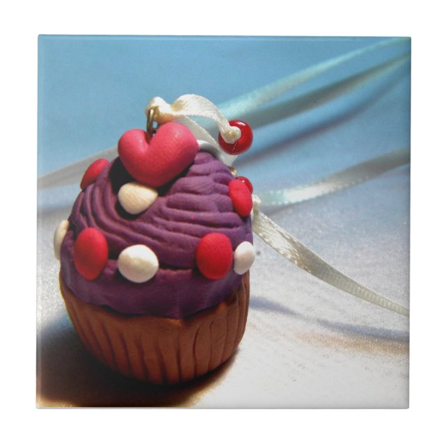 Carreau En Céramique Petit gâteau de Valentine (Devant)