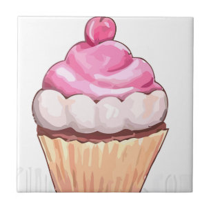 Carreau En Céramique Petit gâteau rose