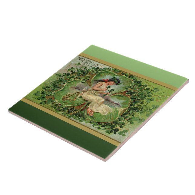 Carreau En Céramique Petit shamrock doux (Côté)