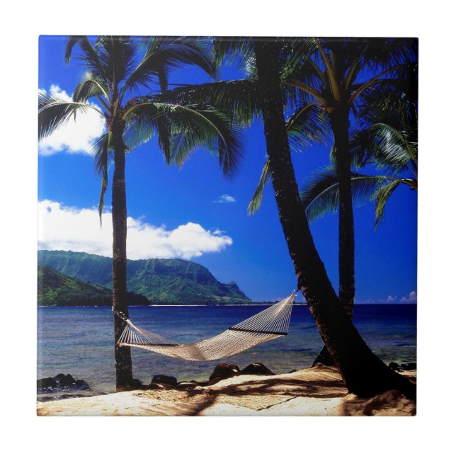 Carreau En Céramique Petit somme tropical Kauai Hawaï d'après-midi (Devant)