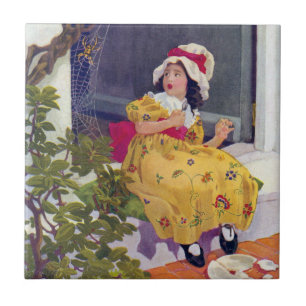 Carreau En Céramique Petite comptine de Mlle Muffet